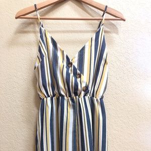 Striped Romper w/ Buttons